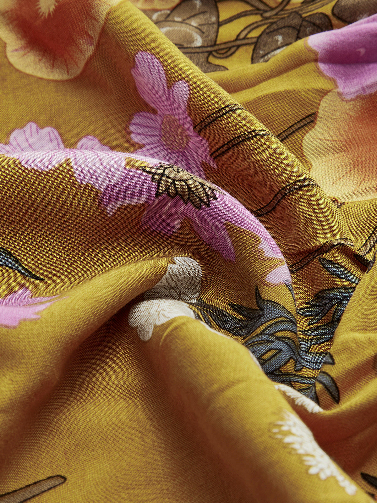 Baskılı Volanlı Elbise