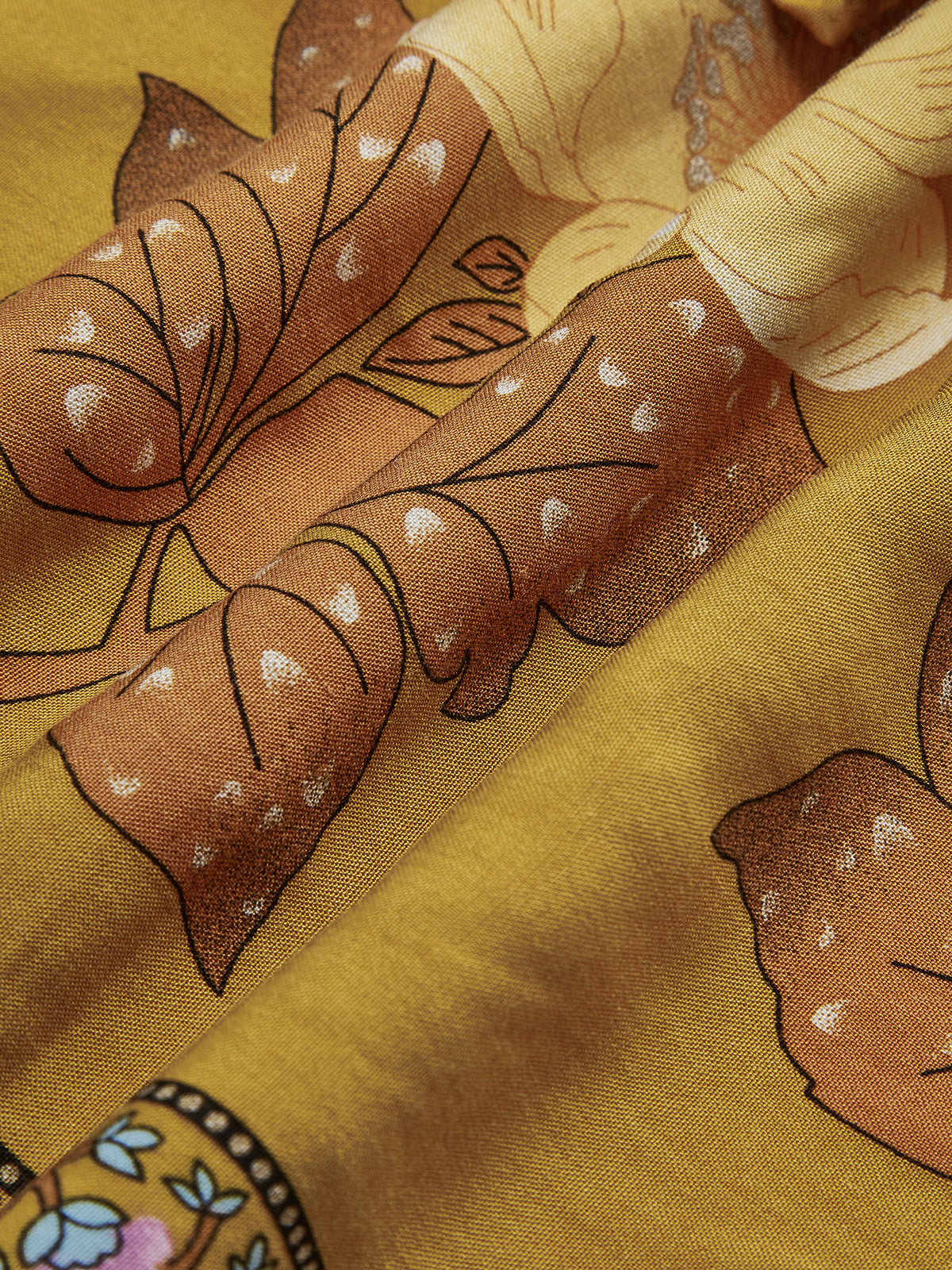 Baskılı Volanlı Elbise