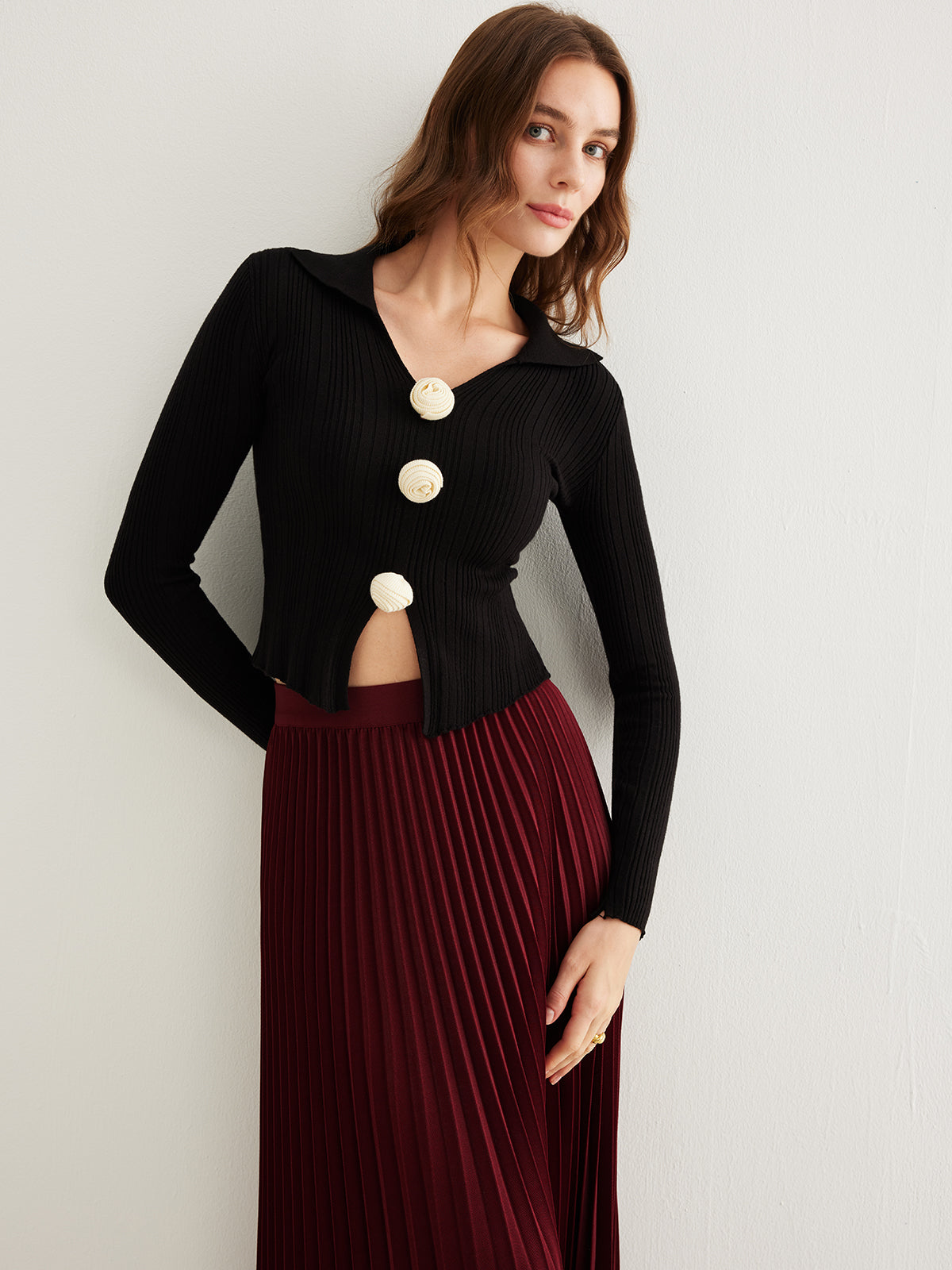 Çiçek Detaylı Kazak