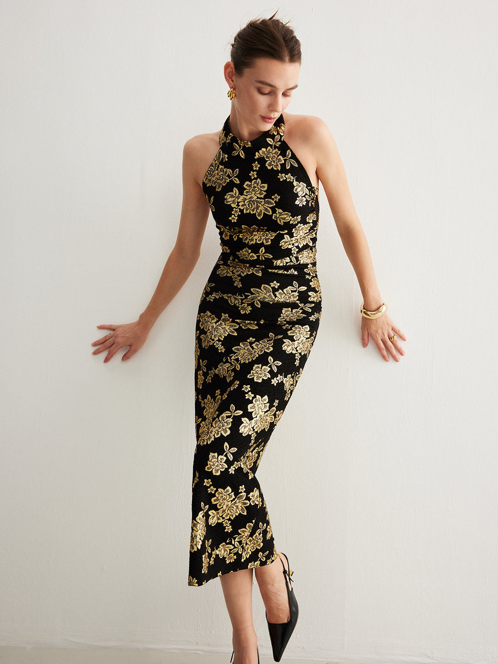 Açık Sırt Midi Elbise