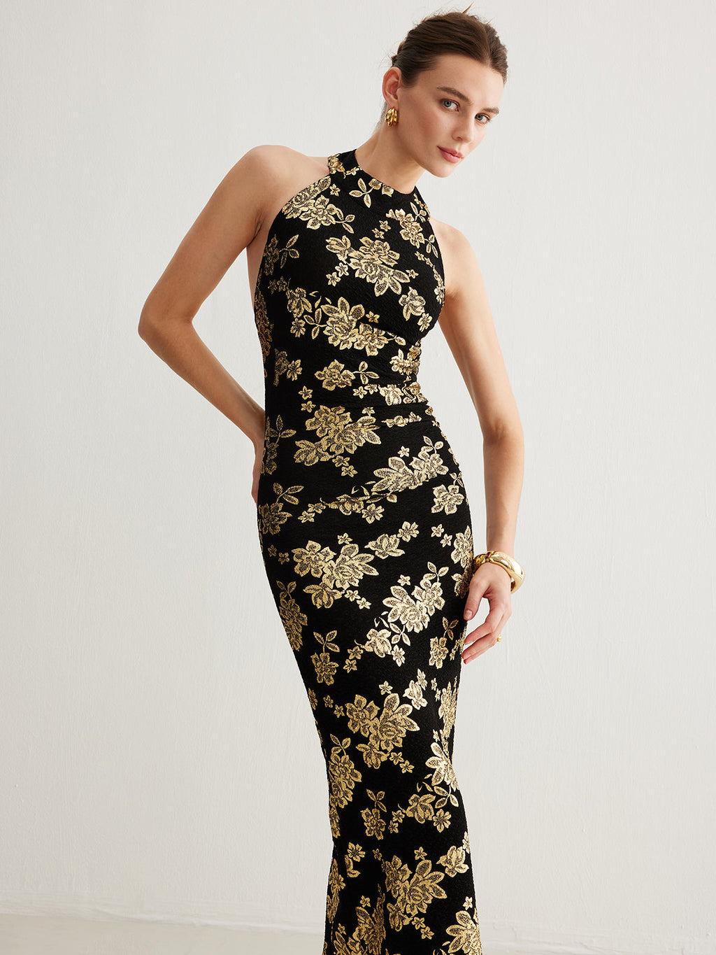 Açık Sırt Midi Elbise