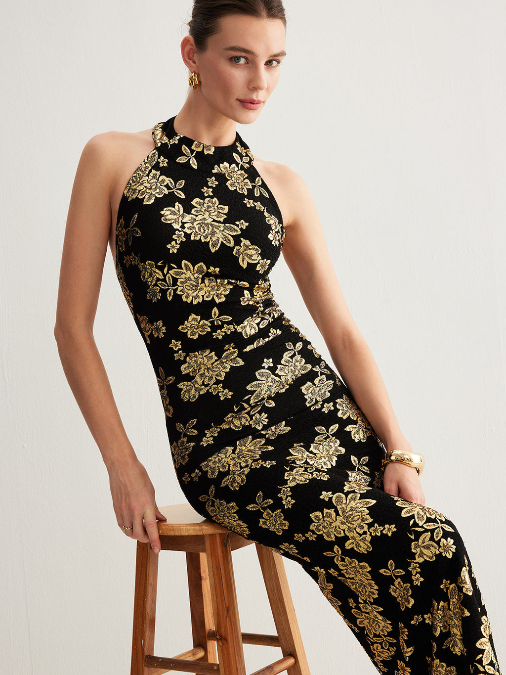 Açık Sırt Midi Elbise