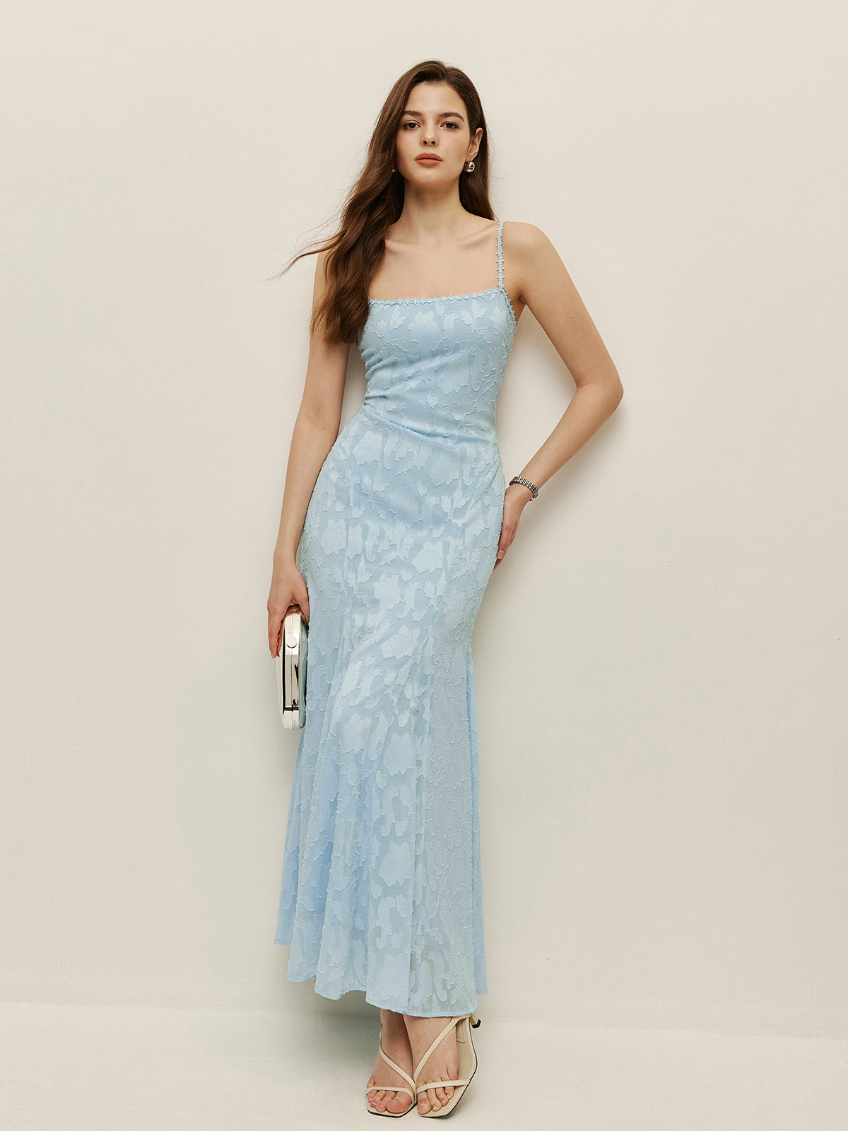 çiçek desenli midi elbise