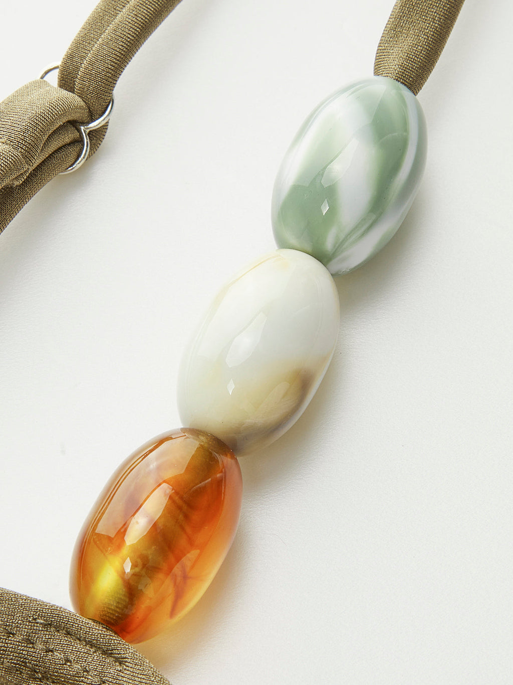 Boncuklu Askılı Dekolteli Tek Parça Mayo