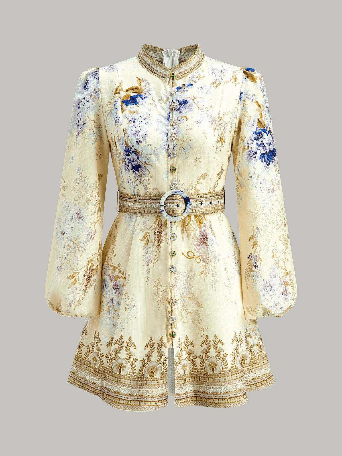 Çiçek Desenli Mini Elbise