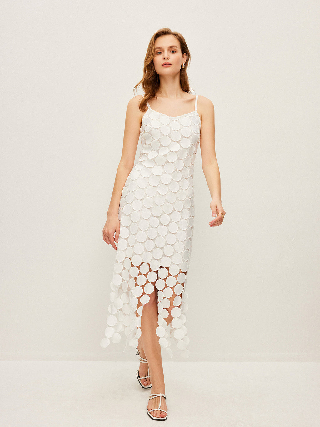 askılı midi elbise