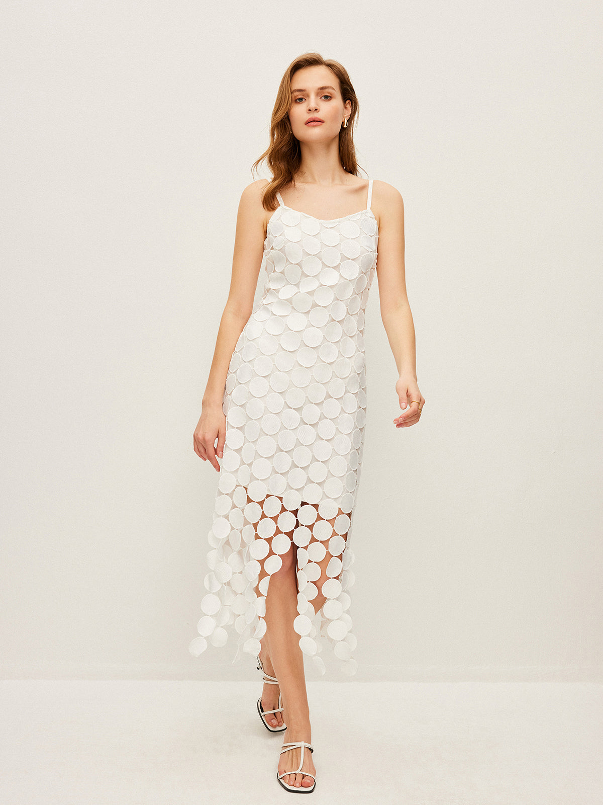 askılı midi elbise