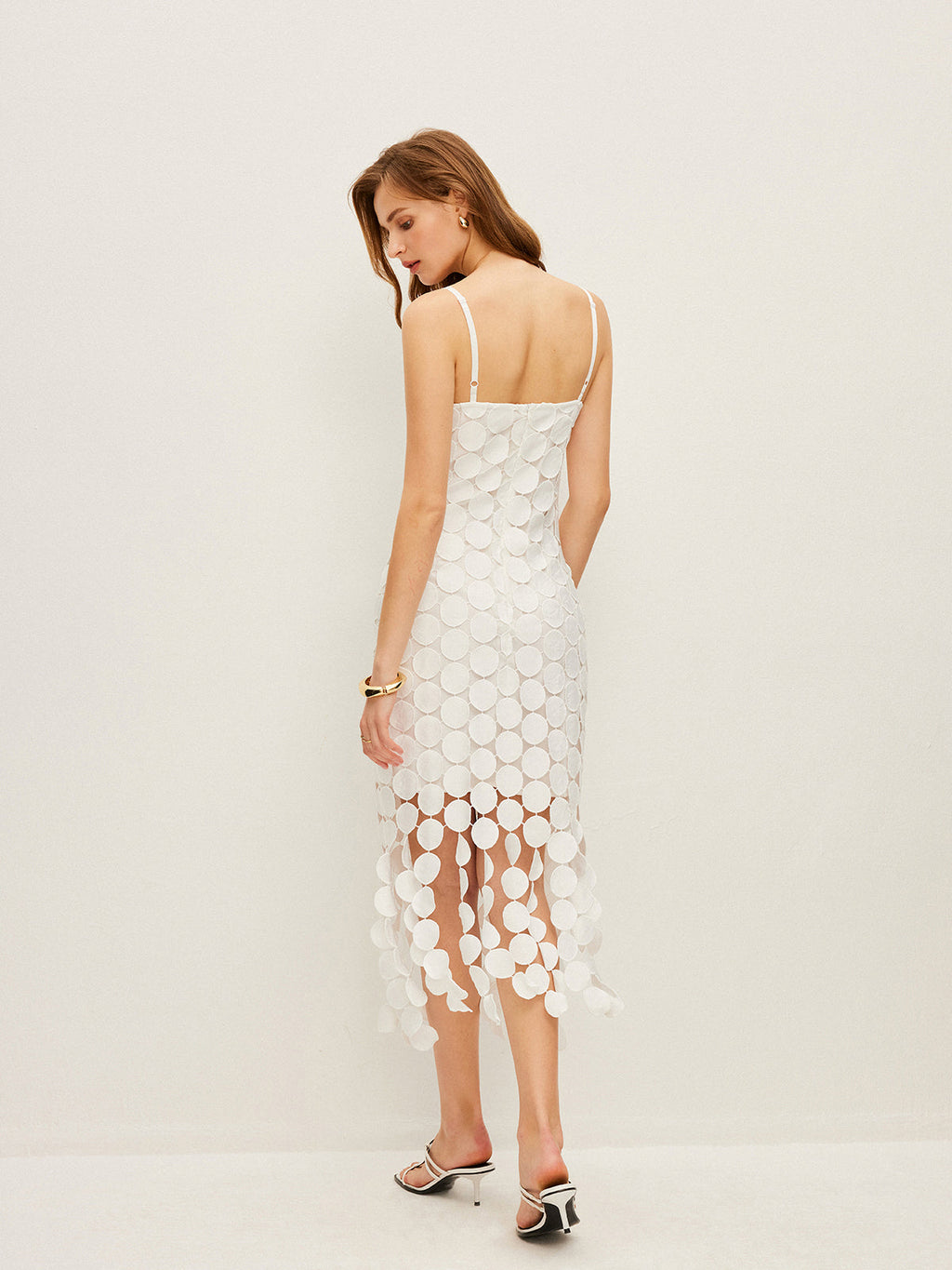 askılı midi elbise