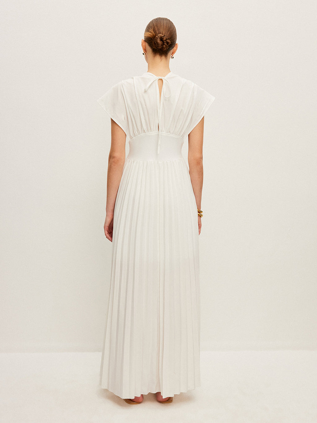 Büzgülü maksi elbise