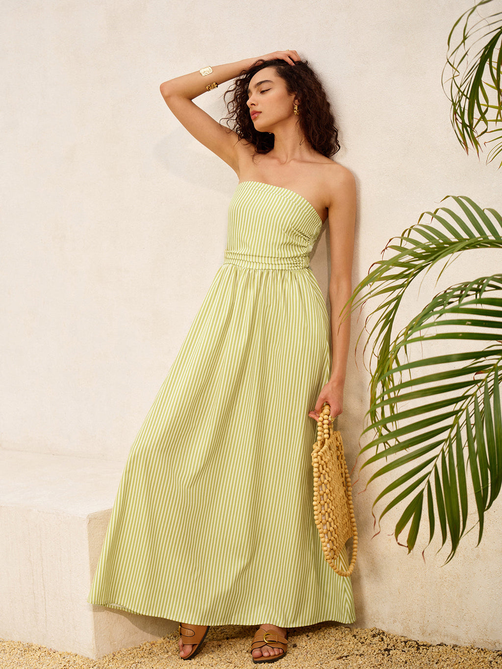 askılı midi elbise