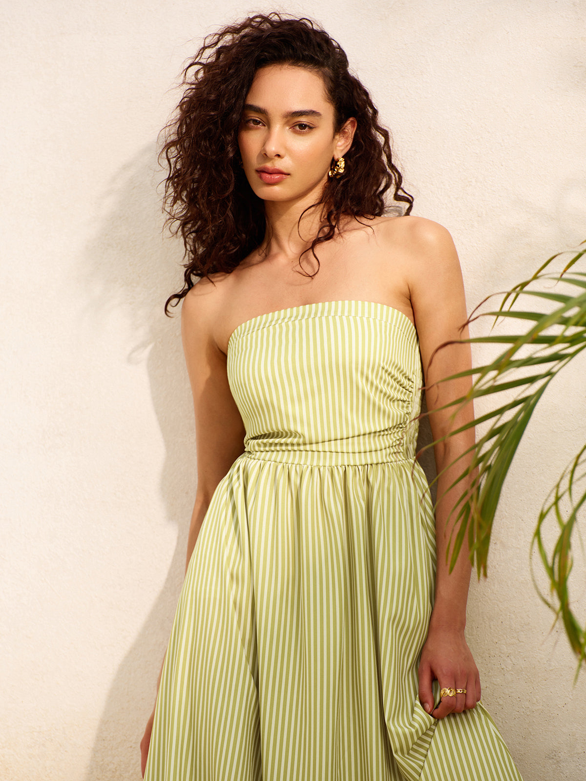 askılı midi elbise