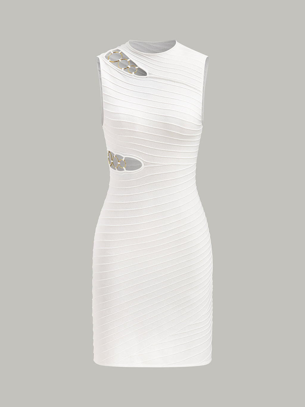 Dekolteli kolsuz mini elbise