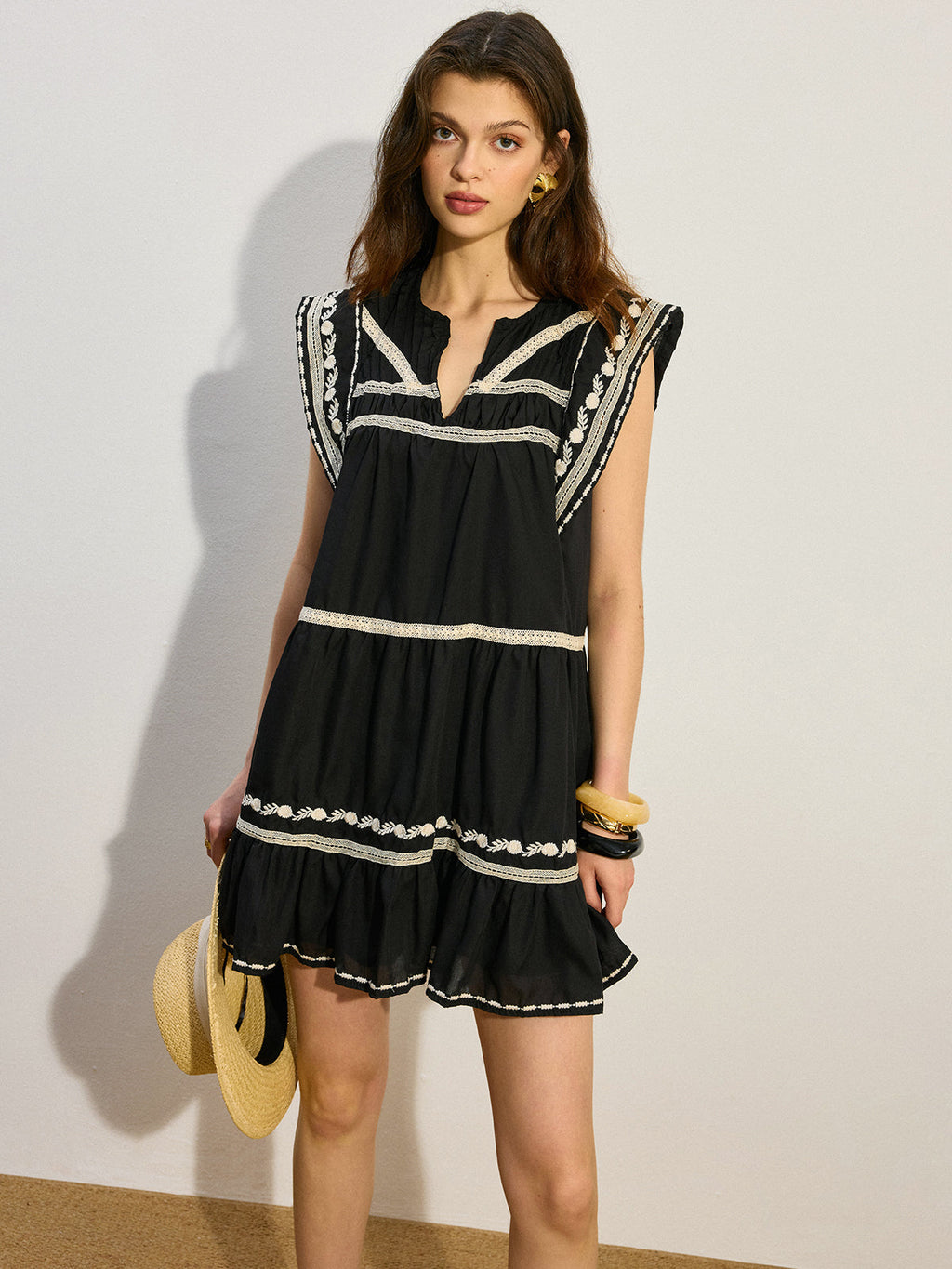 Çizgili mini elbise