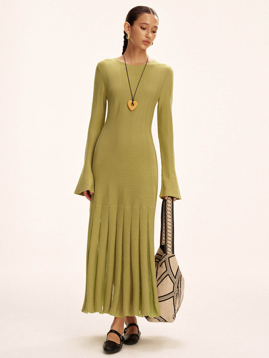 büzgülü maksi elbise