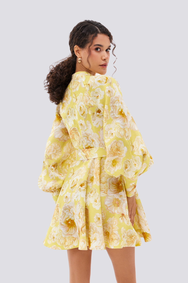Çiçekli Mini Elbise