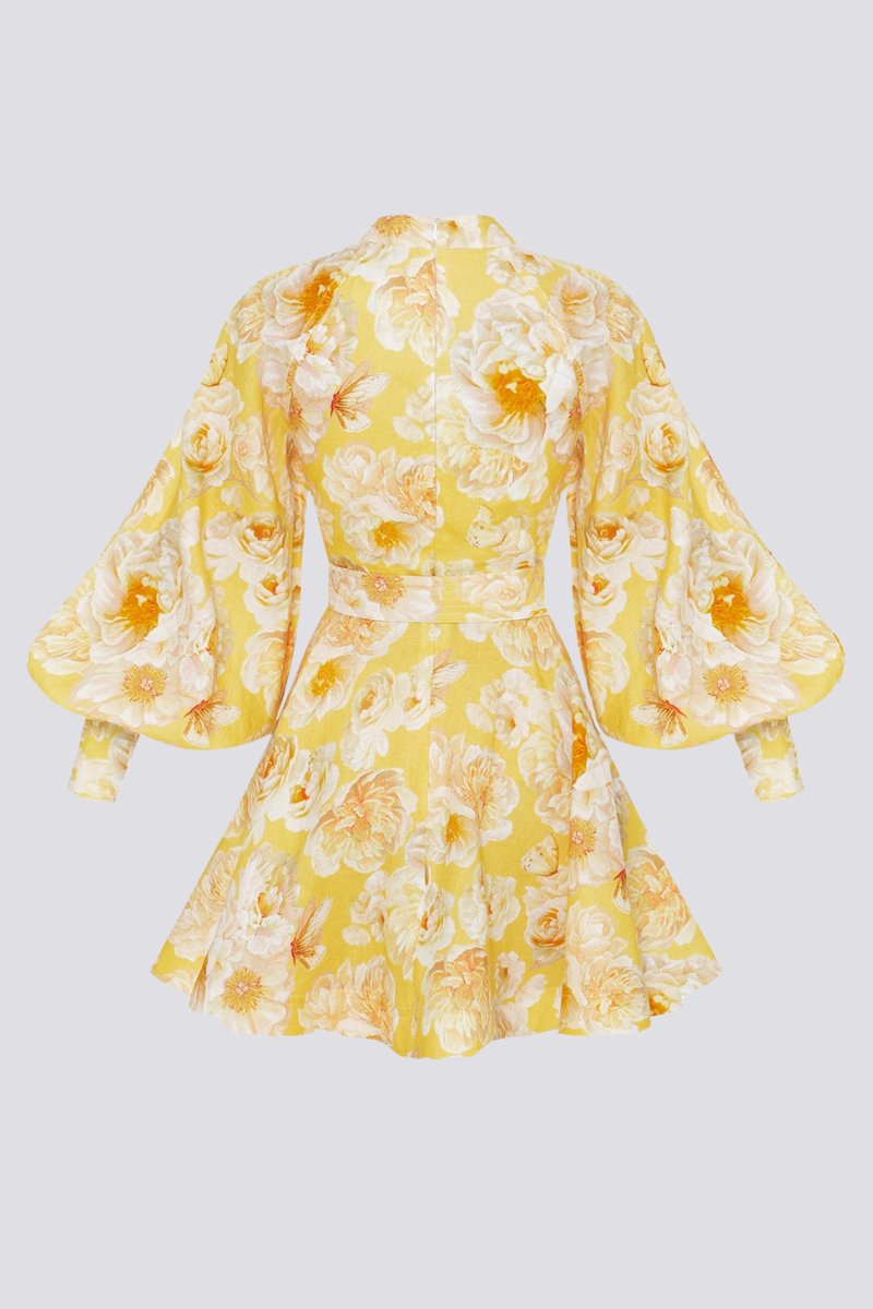 Çiçekli Mini Elbise