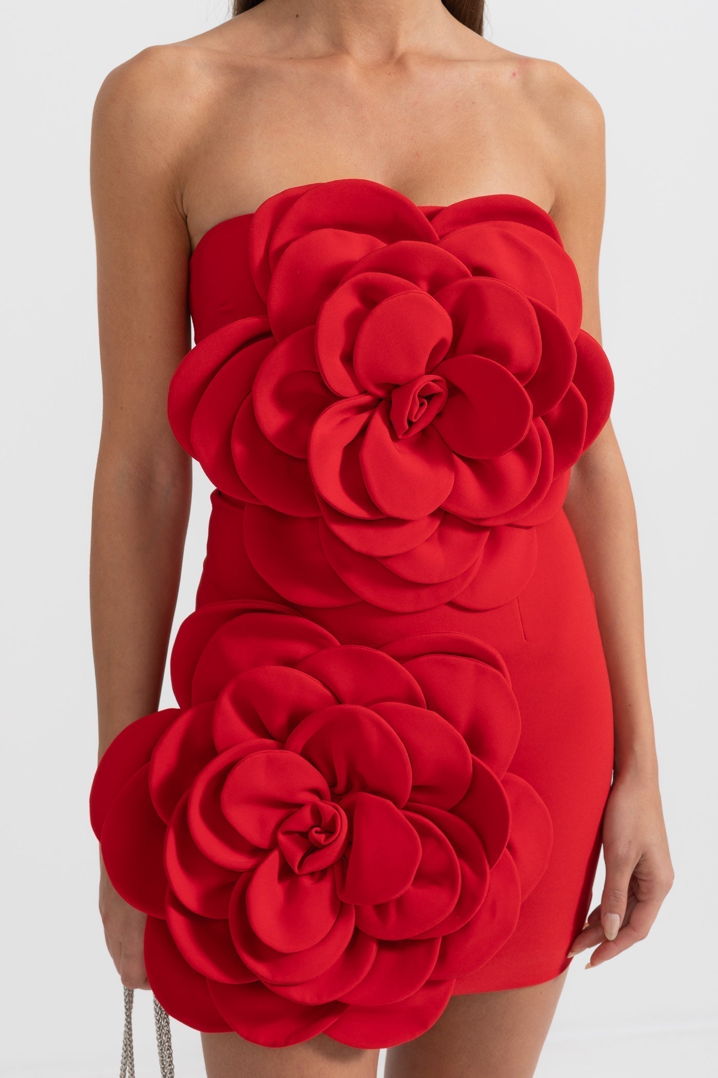 Çiçek Desenli Mini Elbise