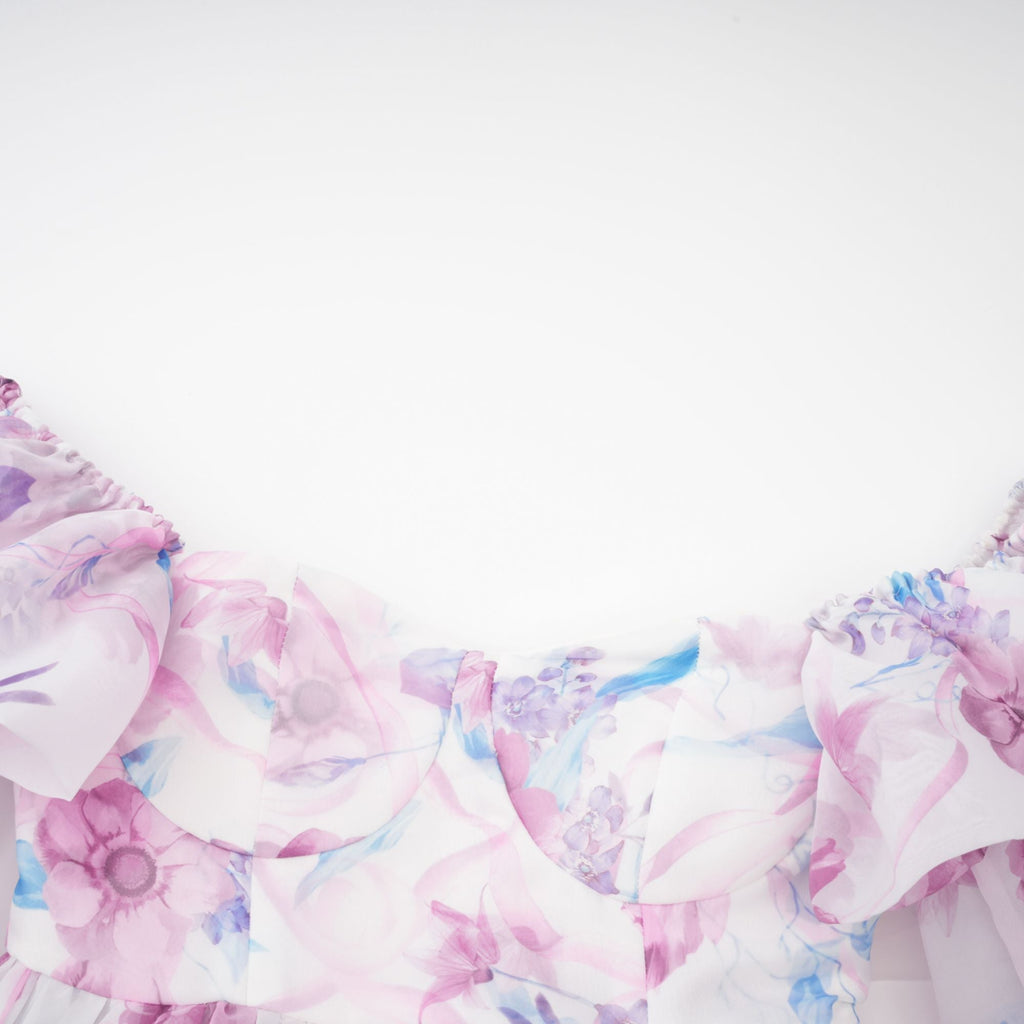 Béatrice pile midi elbise