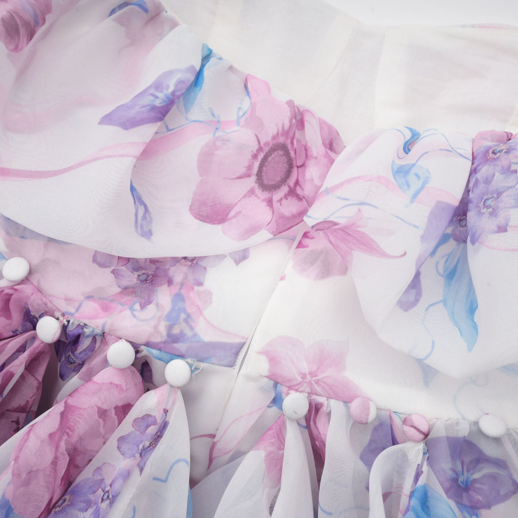 Béatrice pile midi elbise