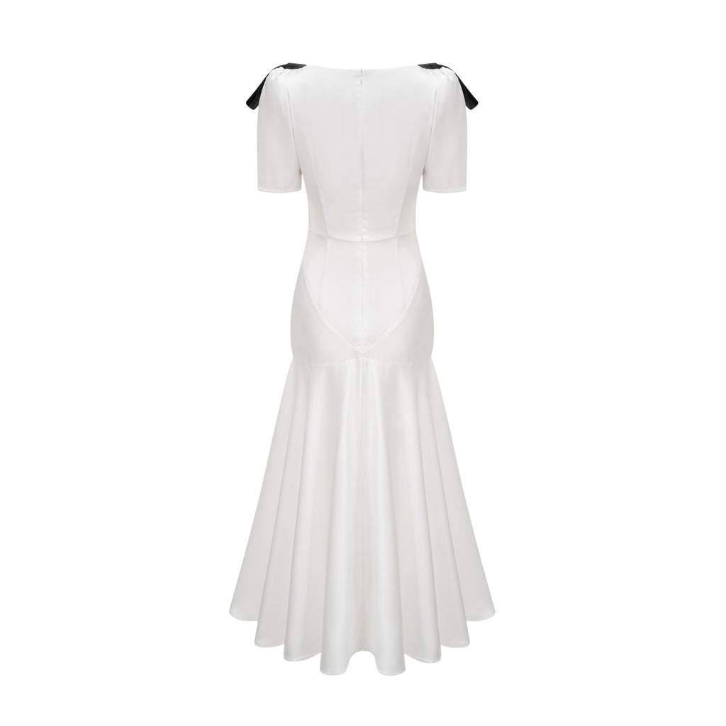 Cyrielle şerit maksi elbise