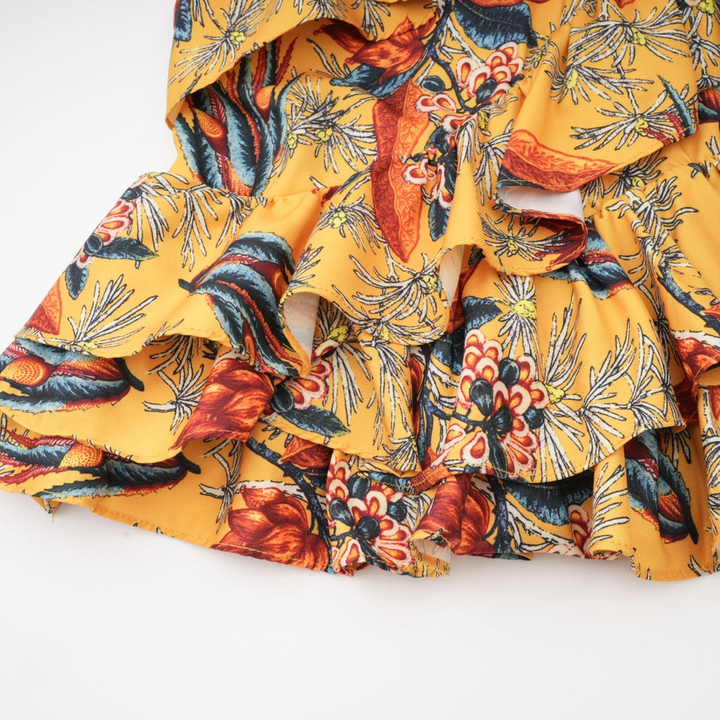 Apolline katmanlı midi elbise