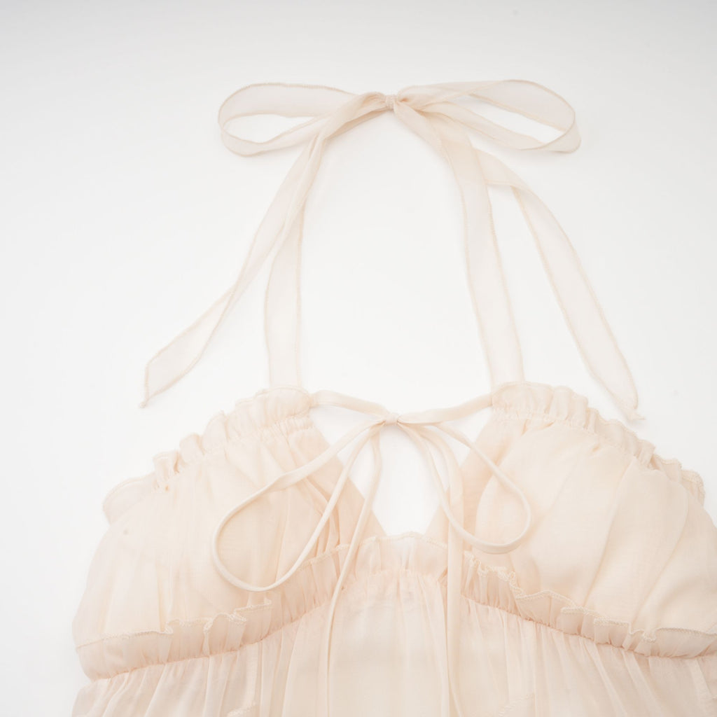 Axelle tül midi elbise