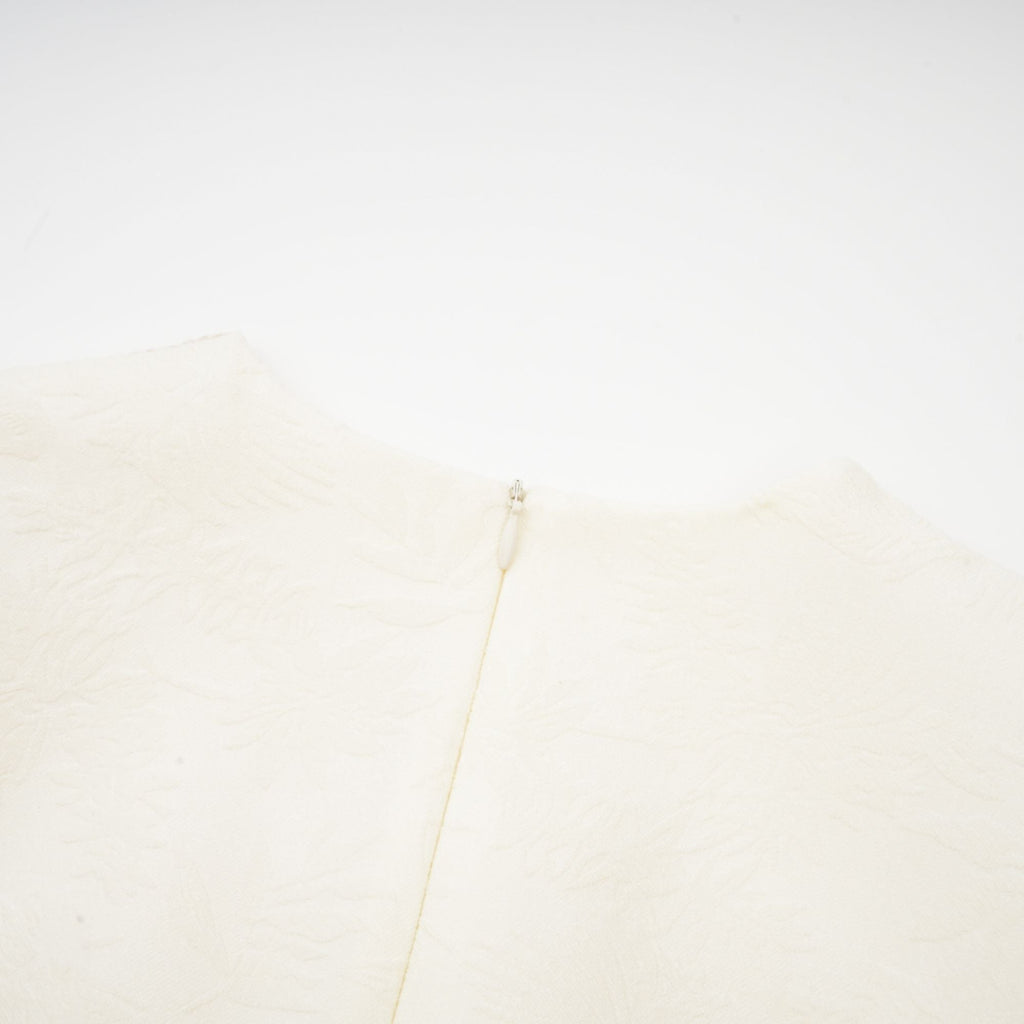 Çiçek İşlemeli Midi Elbise