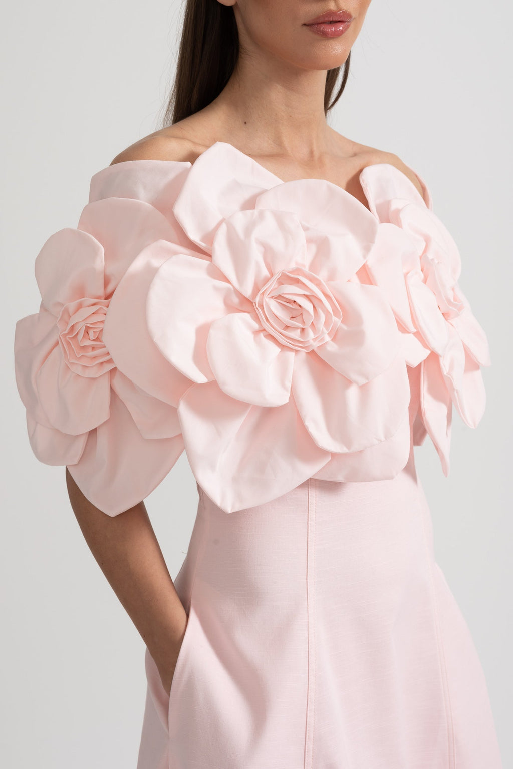 Çiçek Desenli Midi Elbise