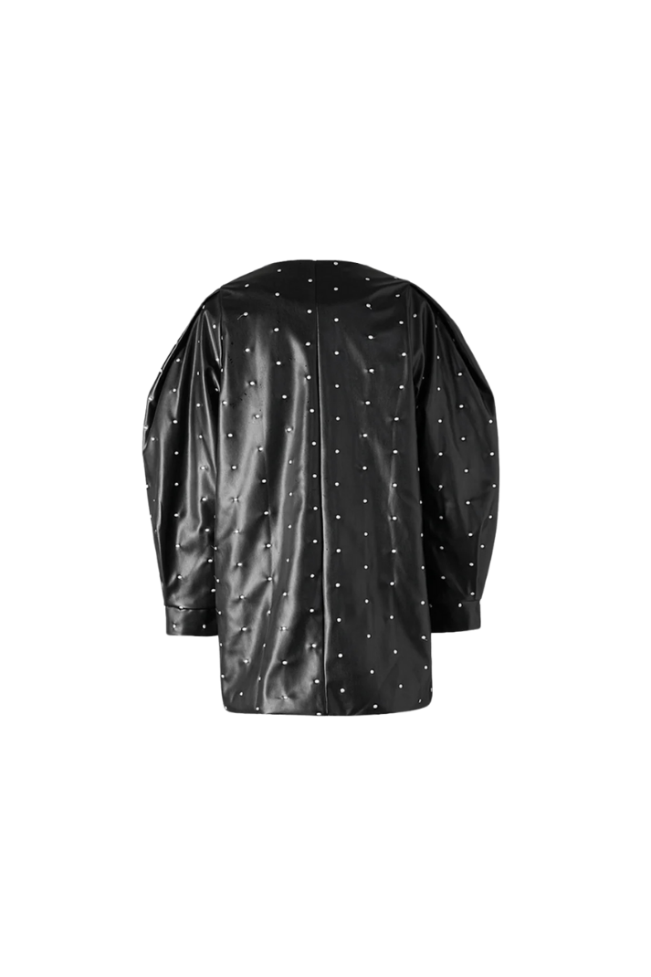 Alita Puantiyeli Suni Deri Ceket