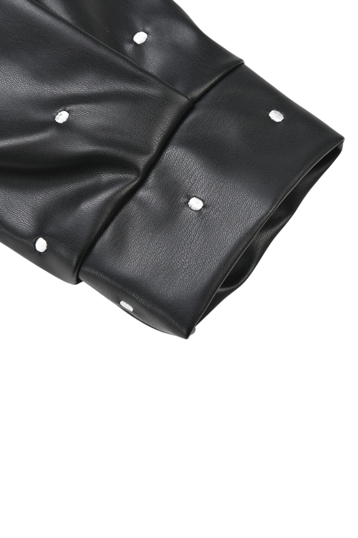 Alita Puantiyeli Suni Deri Ceket