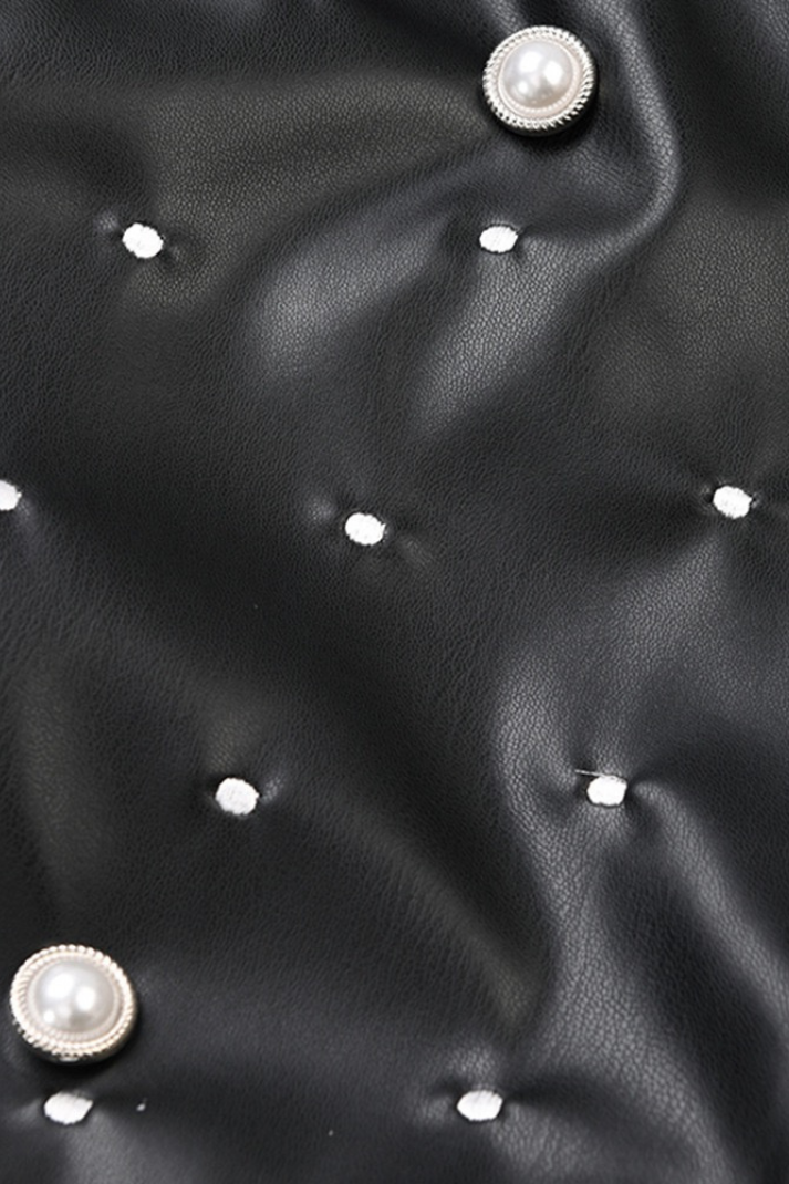 Alita Puantiyeli Suni Deri Ceket