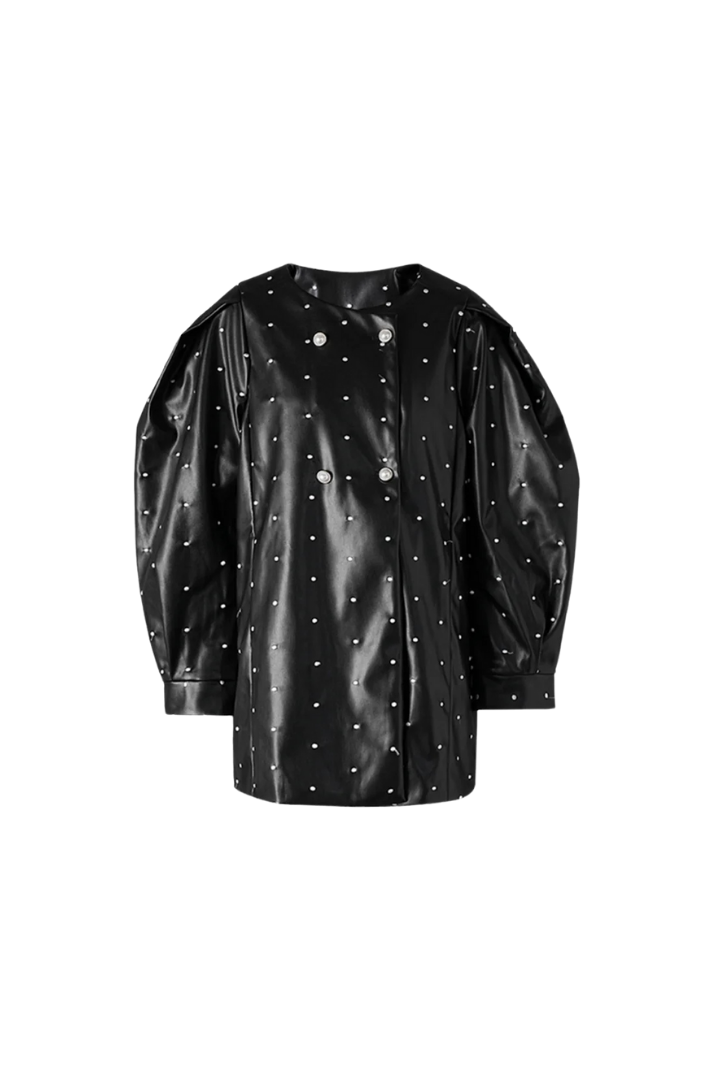 Alita Puantiyeli Suni Deri Ceket