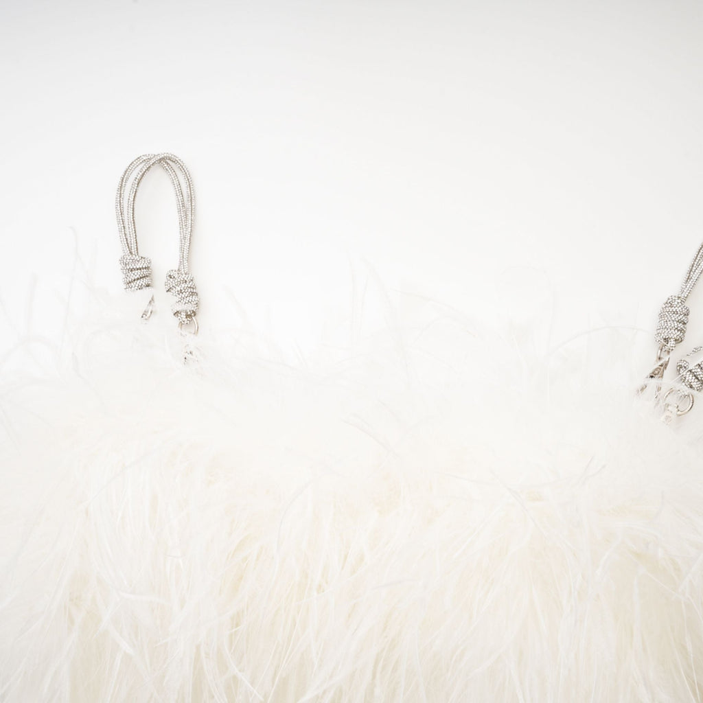 Camille tüy mini elbise