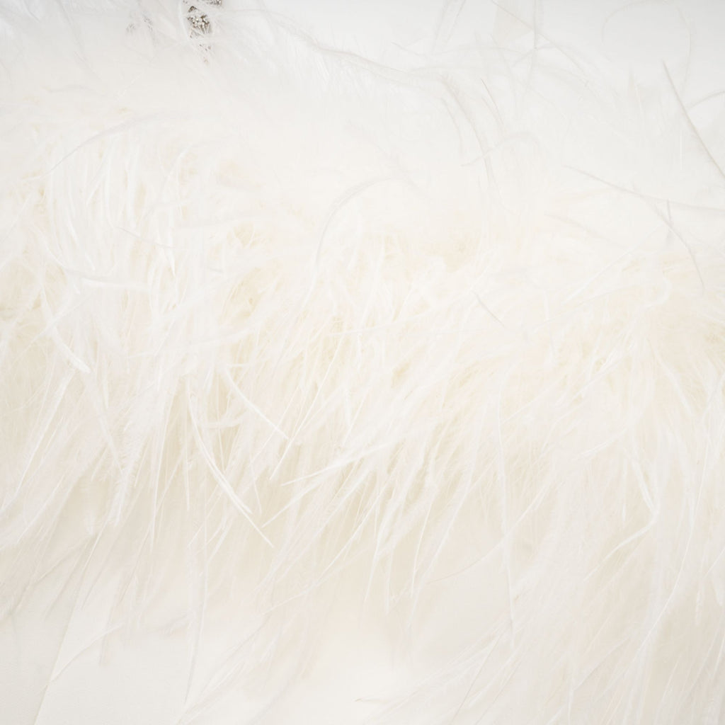 Camille tüy mini elbise