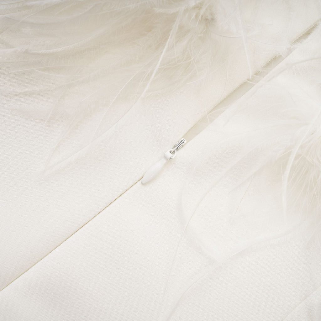 Camille tüy mini elbise