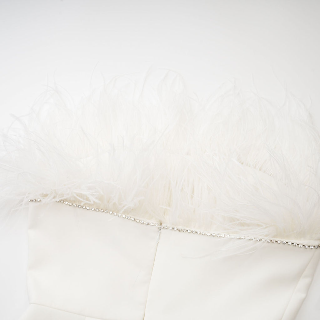 Aria tüy mini elbise