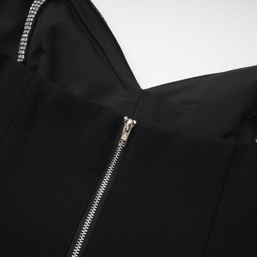 Clémence kuş mini elbise