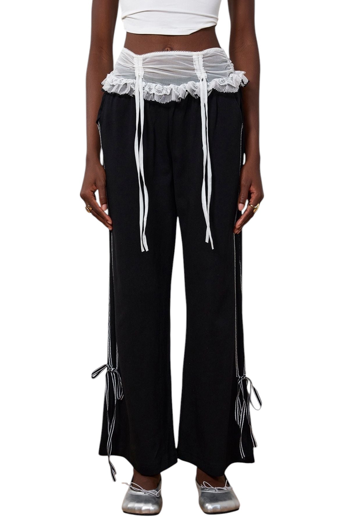 Dantel Fiyonklu Pantolon