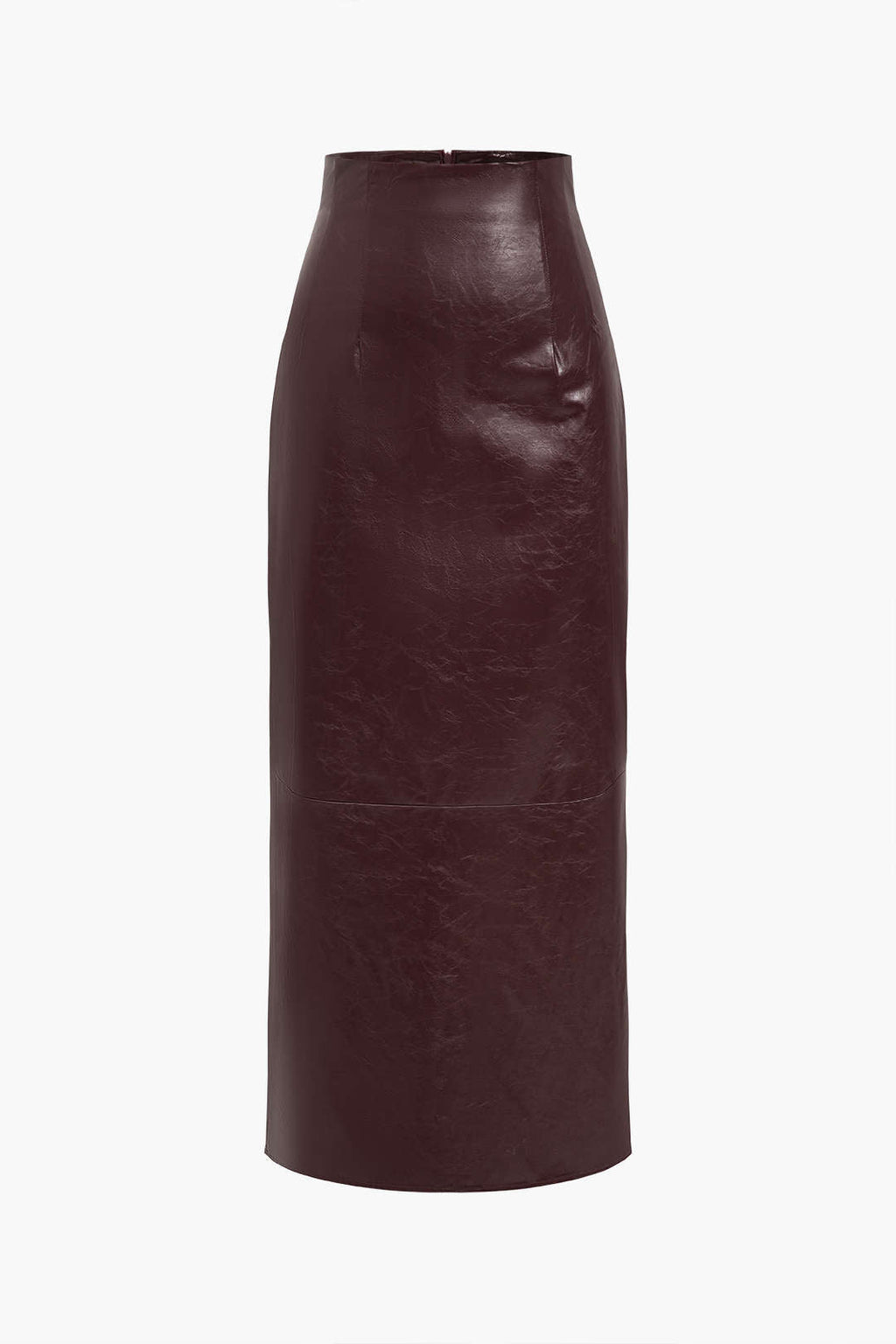 Basic Katı Deri Midi Etek