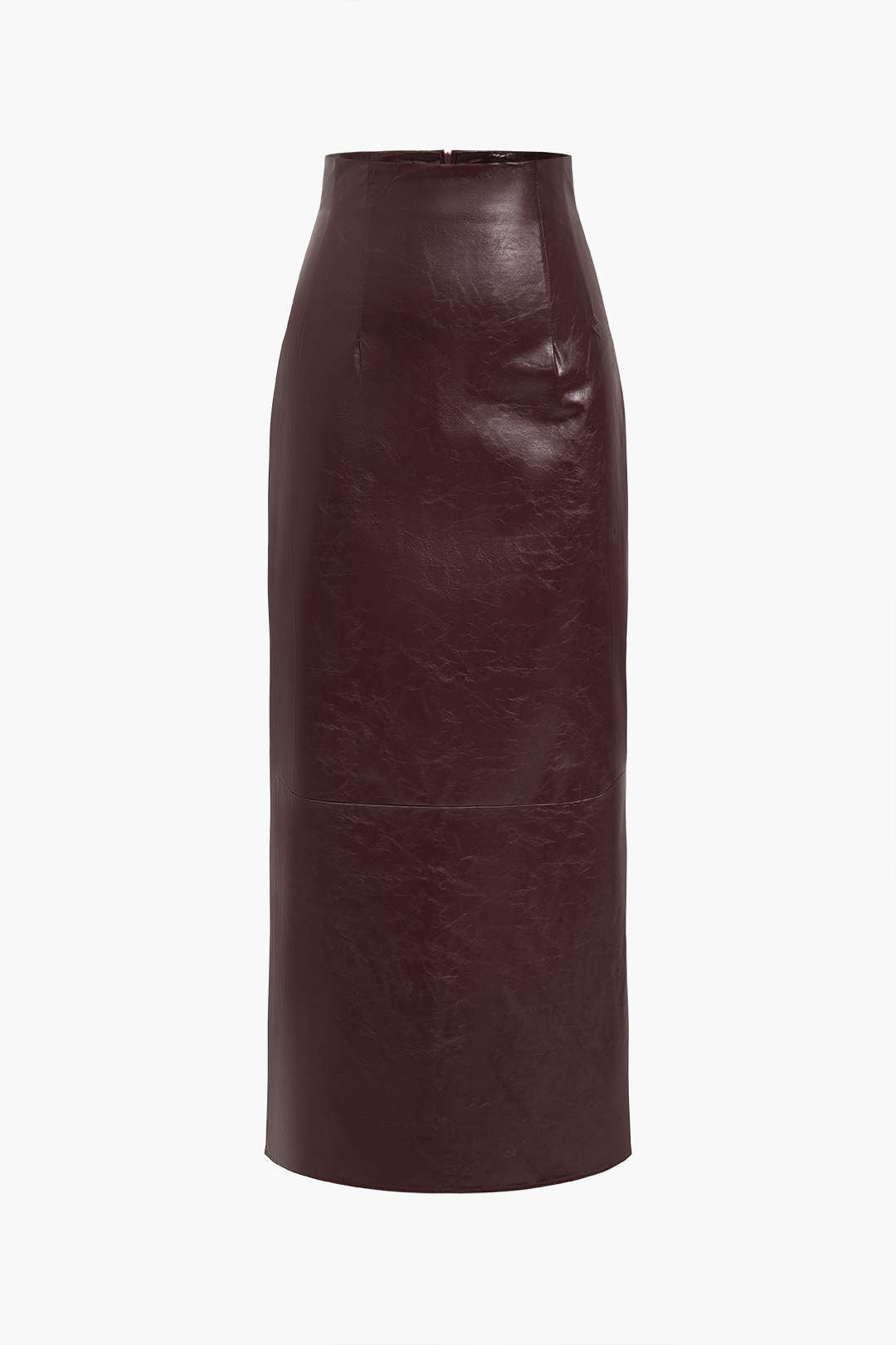 Basic Katı Deri Midi Etek