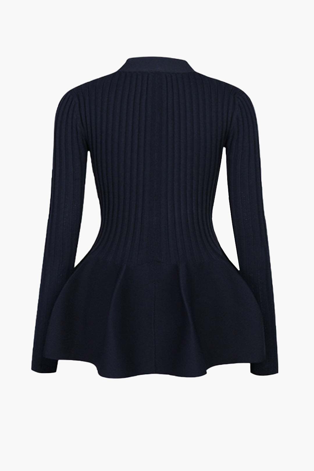 Büyük Beden Örgü V Yaka Düğmeli Uzun Kollu top