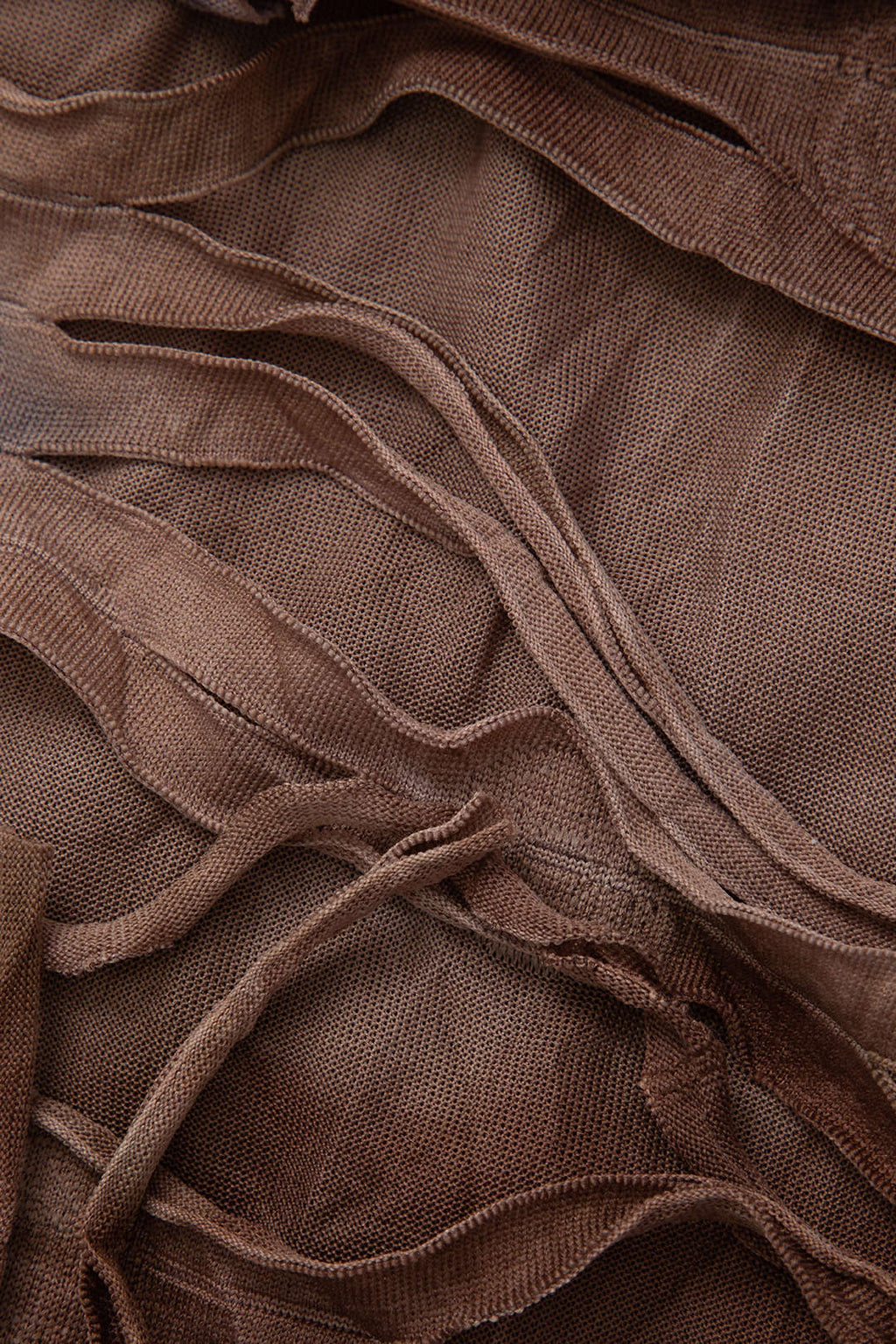 Batik Eskitme File Yırtmaçlı Boyundan Bağlamalı maksi Elbise