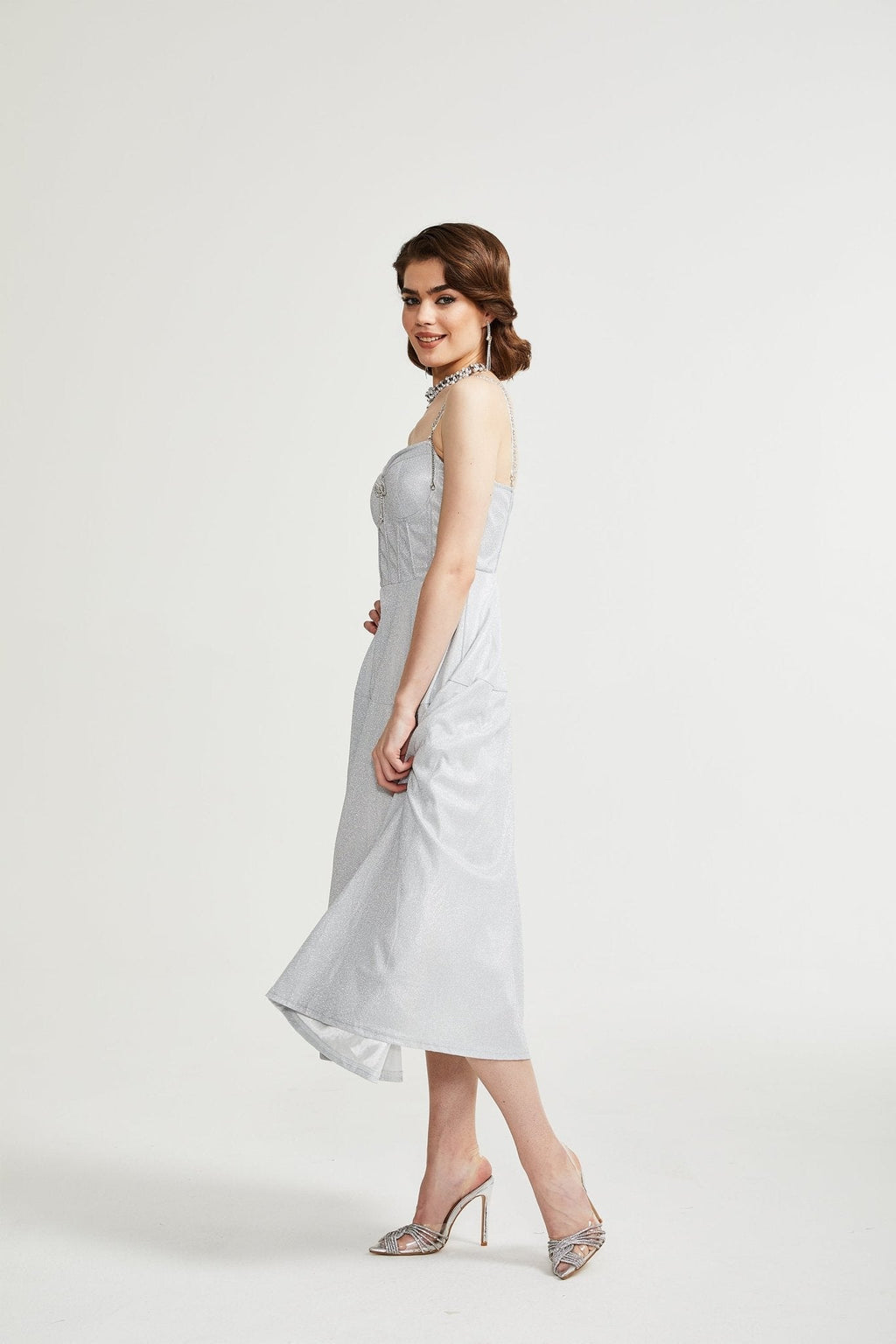 Belladra midi elbise