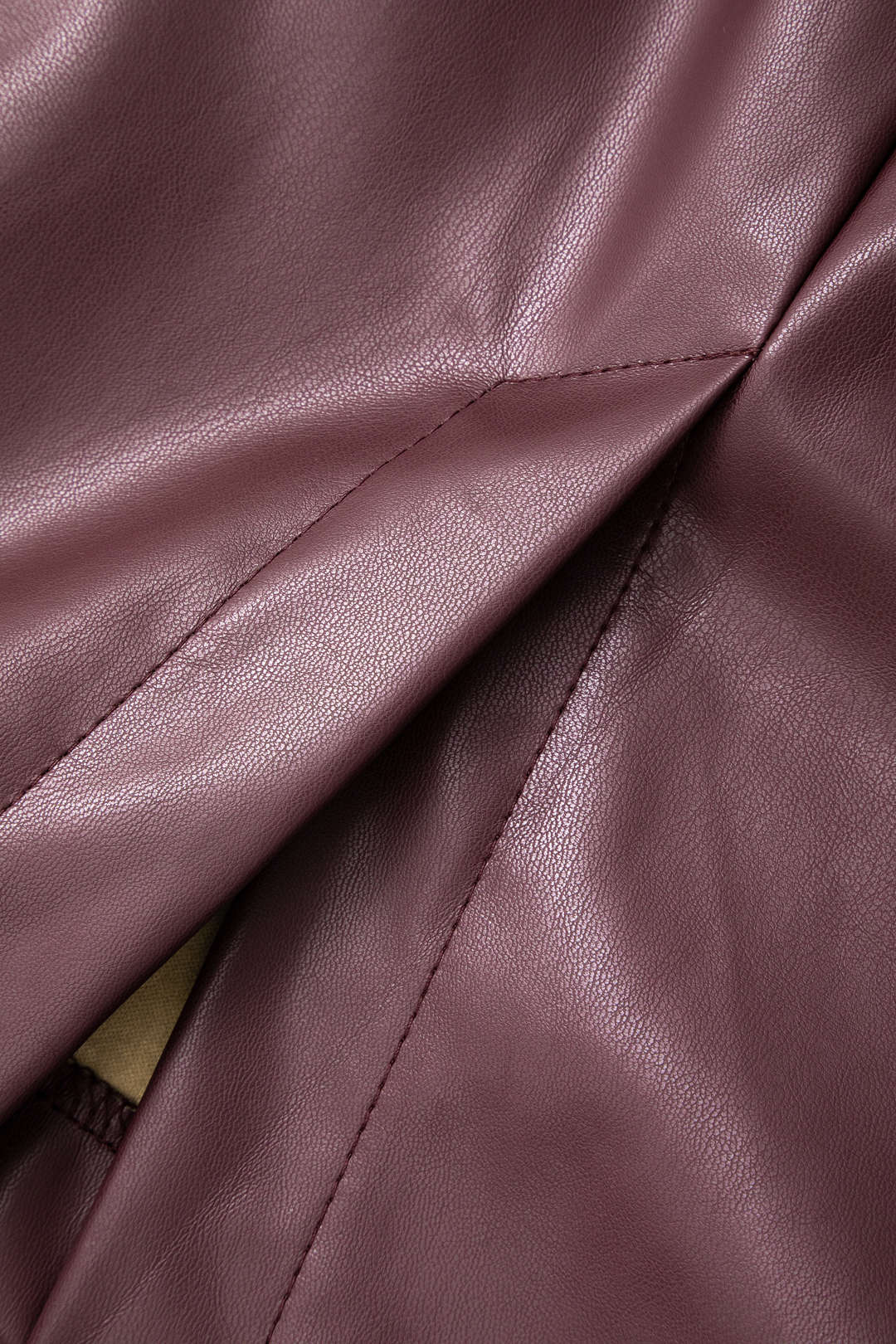 Boyundan Bağlamalı Deri Midi Elbise