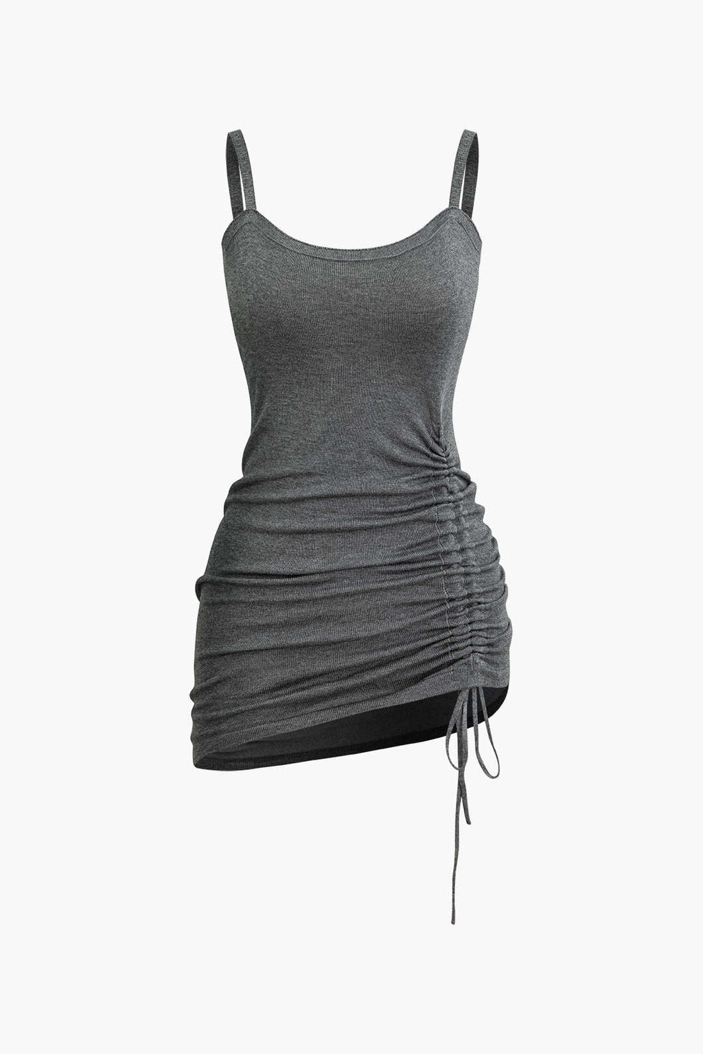 Çapraz Kesim Crop Top Ve Asimetrik Büzgülü Mini Elbise Takımı