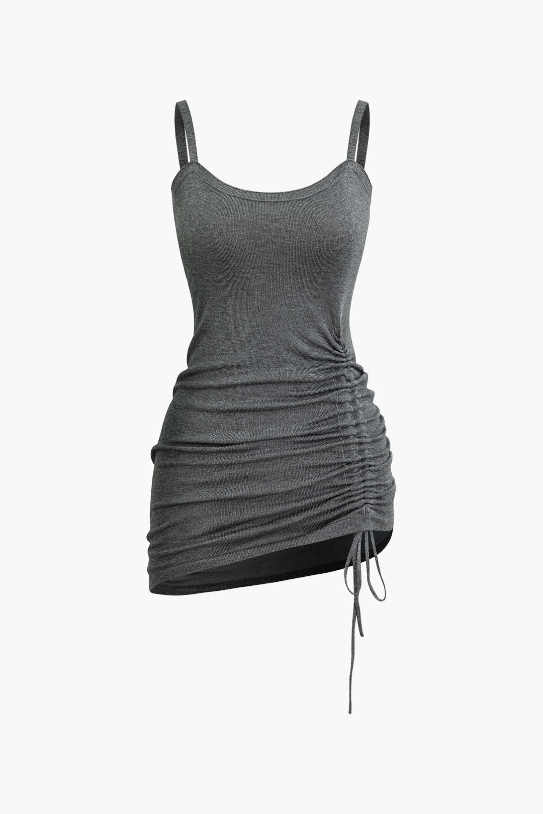 Çapraz Kesim Crop Top Ve Asimetrik Büzgülü Mini Elbise Takımı