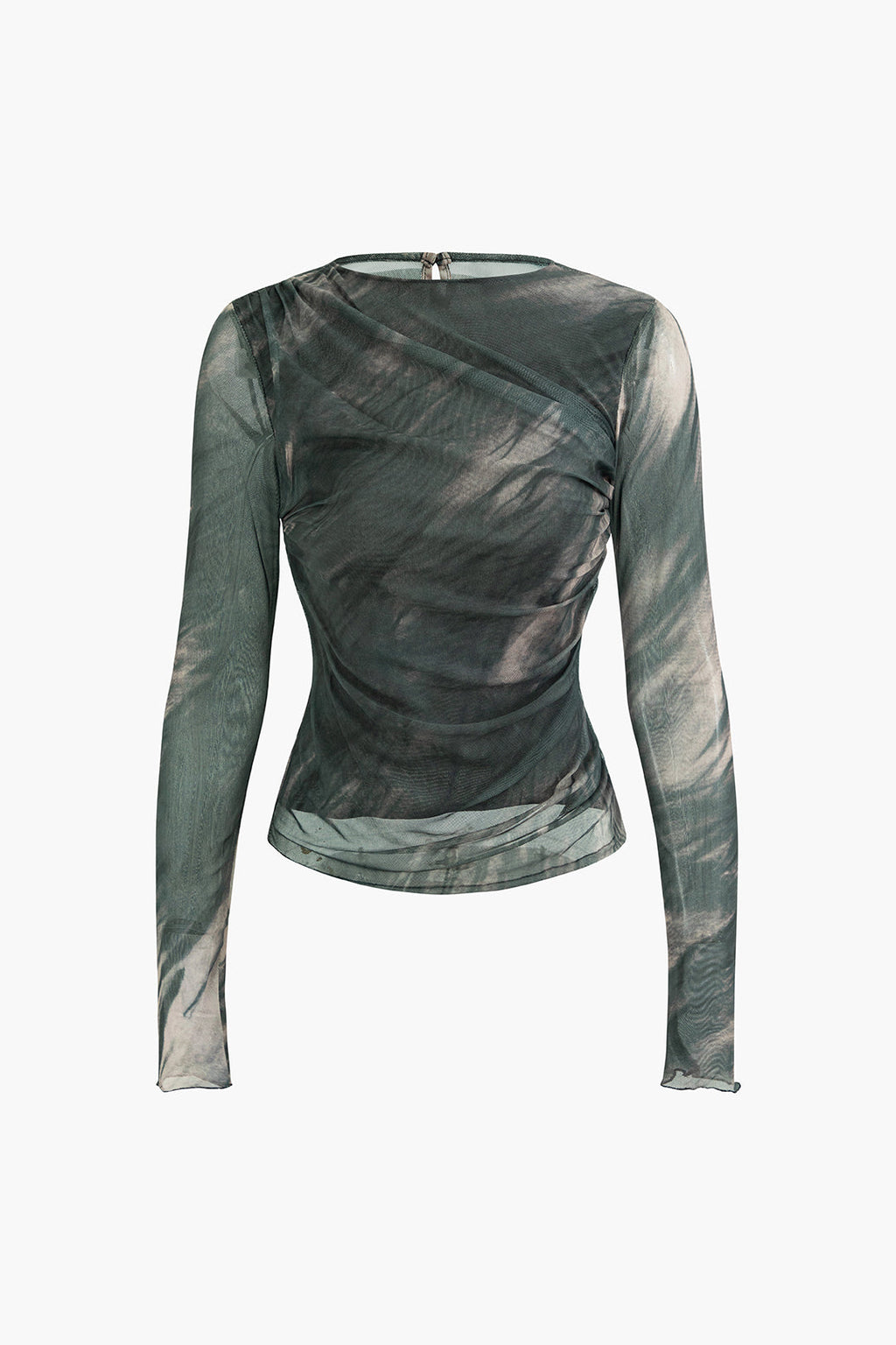 Batik Dantelli File Uzun Kollu top