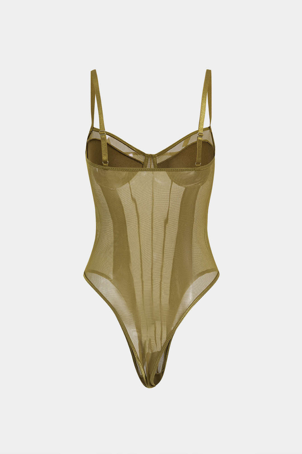 Ağ Detaylı Sırt Açık Şeffaf Patchwork Korseli Askılı Bodysuit