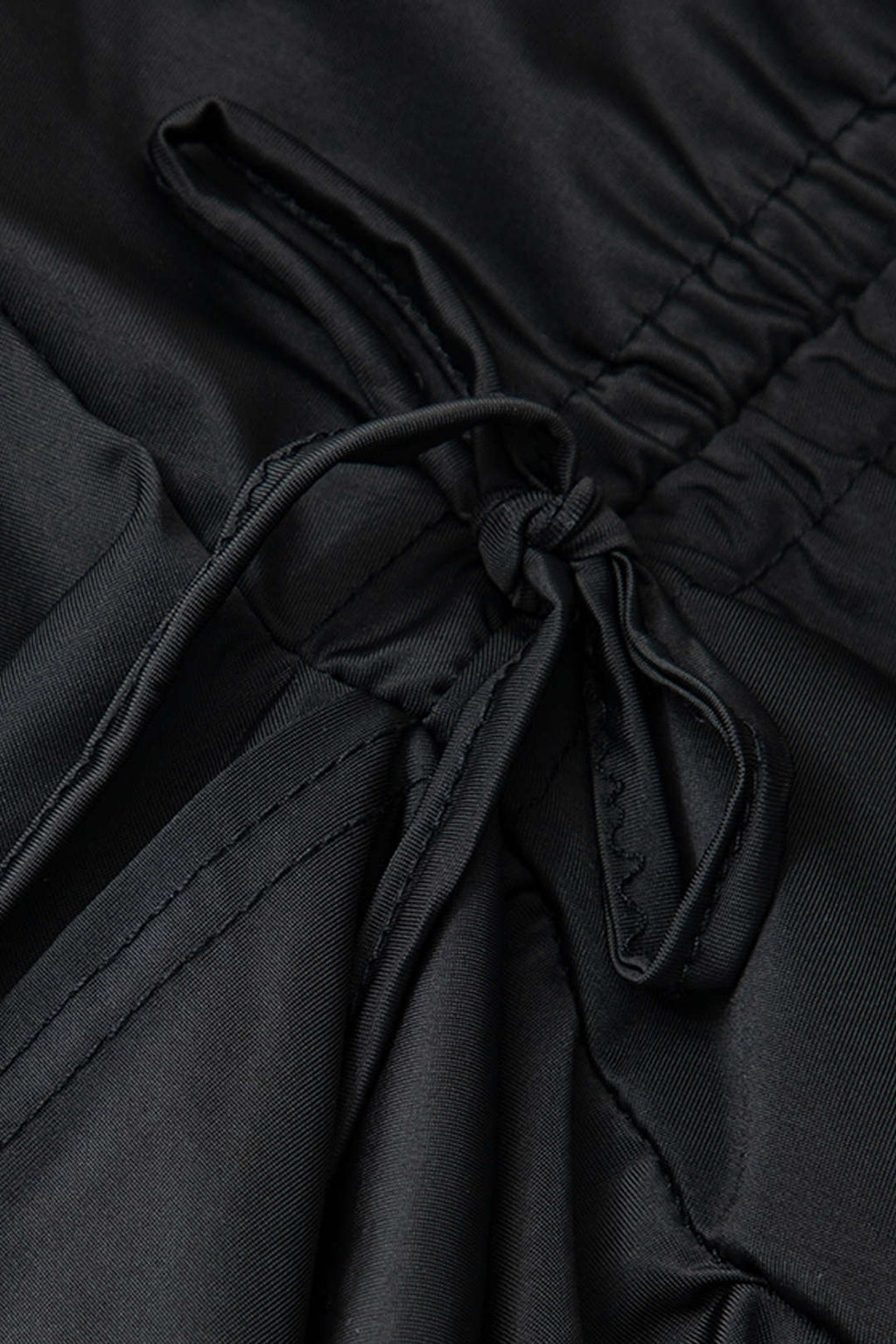 Büzgülü İpli Asimetrik Mini Etek