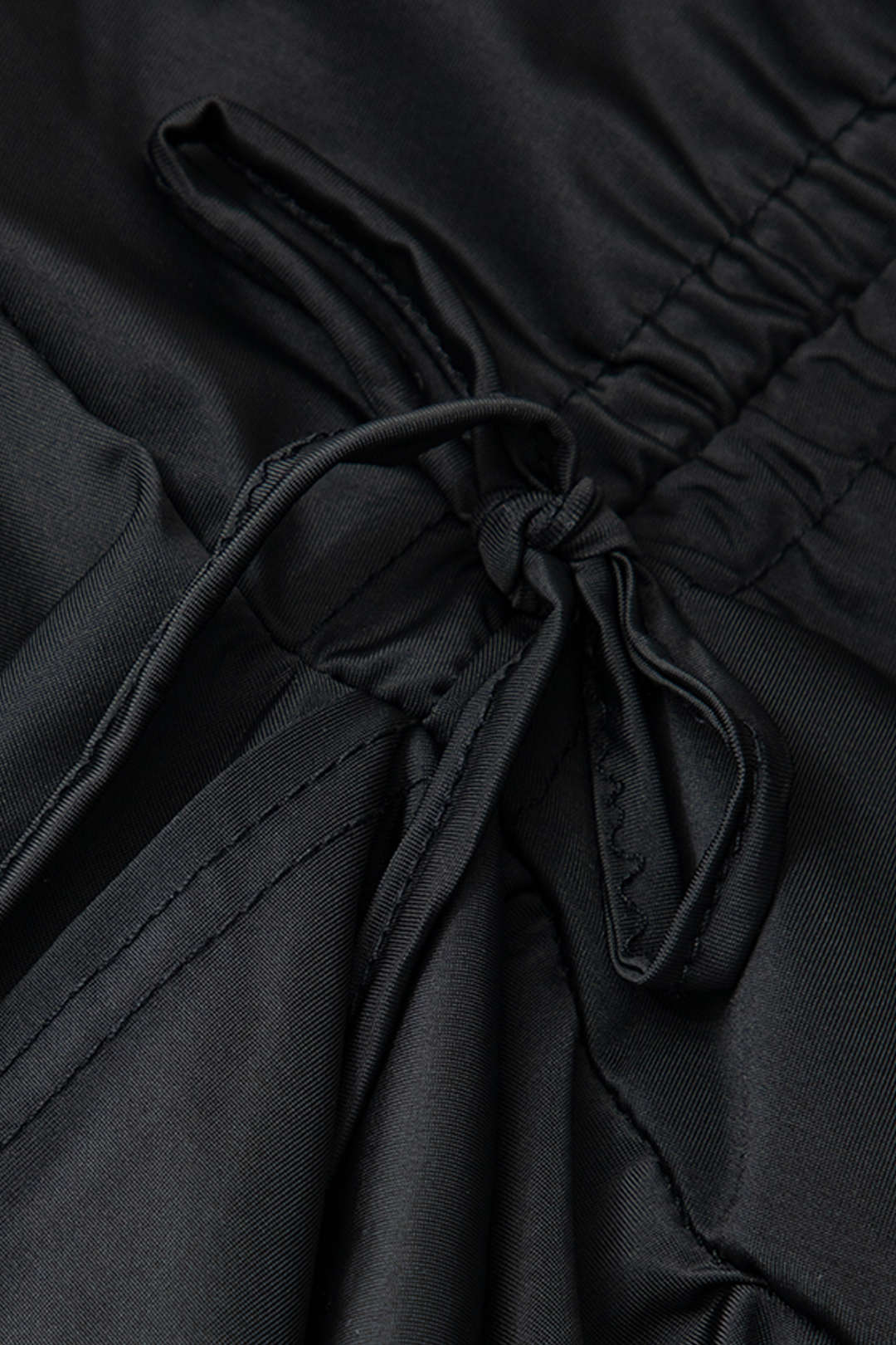 Büzgülü İpli Asimetrik Mini Etek